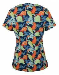 Printed Scrub Top, Ladies